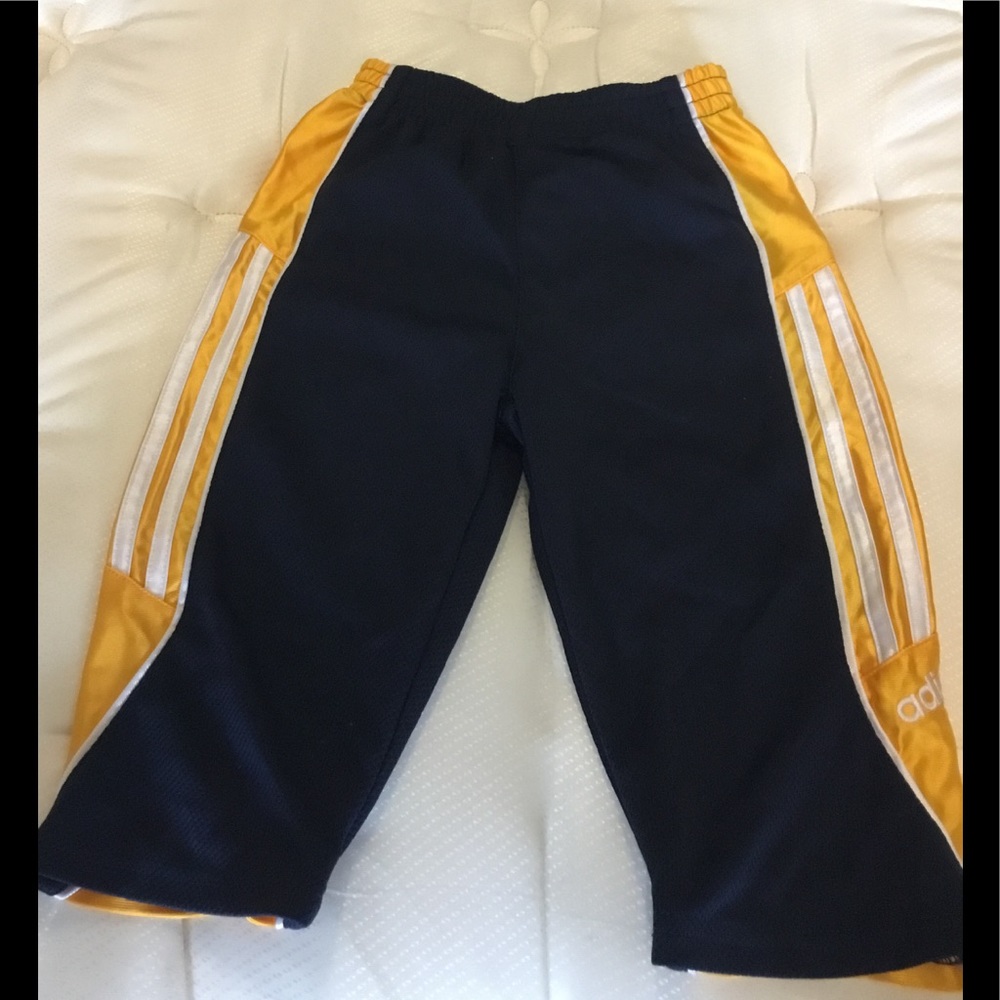 Adidas Size 24M Joggers Black and Gold